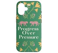 Progress Over Pressure Citation de Motivation rétro esthétique Coque pour iPhone 16