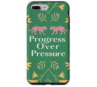 Progress Over Pressure Citation de Motivation rétro esthétique Coque pour iPhone 7 Plus/8 Plus
