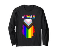 Progress Pride Flag Human LGBTQ+ Community LGBT Manche Longue