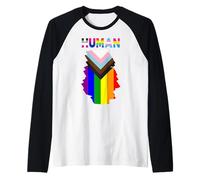 Progress Pride Flag Human LGBTQ+ Community LGBT Manche Raglan