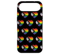Progress Pride Flag Vintage Rainbow Heart Love LGBT Pocket Coque pour iPhone Air