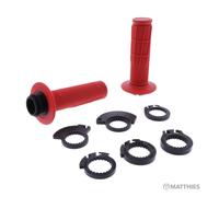Progrip 709 Lock On Poignées Caoutchouc Guidon Half Waffle Rouge