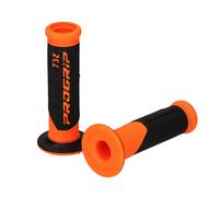 Progrip 732 Double Density Route Poignées Grips Gomme Ouverte Noir/Orange