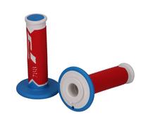 Progrip 788 Cross Triple Densité Poignées Grips Gomme Blanc/Bleu/Rouge
