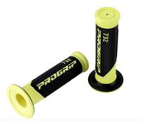 PROGRIP Handlebar saisit 732, jaune fluo/noir, 7/8 pouces, fermé, noir-jaune