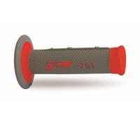 PROGRIP PG791 OFF ROAD (22+25MM, LONGUEUR 115MM) COULEUR GRIS/ROUGE (BICOMPOSANT
