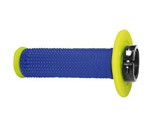 Progrip Poignées 708 lock On Jaune Fluo/Bleu Électrique 22/2
