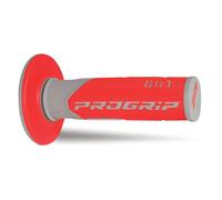 REVETEMENT POIGNEE PROGRIP MOTO OFF ROAD 801 DOUBLE DENSITE BASE GRIS-ROUGE