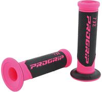 Progrip poignées en caoutchouc poignées de guidon 732 rose noir caoutchouc pour moto scooter cross quad 22mm 25mm