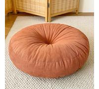 PROHEL Coussin de Sol pour Adultes Personnes Âgées, Coussin de Chaise Rond Siège d'Appoint Rehausseur pour Salle à Manger Balcon Jardin, Tapis de Tatami Japonais Yoga Méditation Intérieur (2pcs-50cm