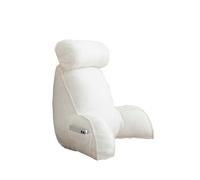 PROHEL Coussin Teddy Doux et Chaud de Lecture avec Appui-Tête pour la Lecture et la Télévision, Coussin de Soutien Lombaire avec Bras Souples, Support pour les Poignets, Housse Amovible et Lavable
