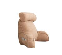 PROHEL Coussin Teddy Doux et Chaud de Lecture avec Appui-Tête pour la Lecture et la Télévision, Coussin de Soutien Lombaire avec Bras Souples, Support pour les Poignets, Housse Amovible et Lavable