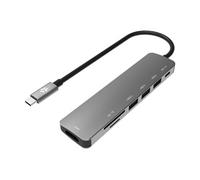 CELLY HUB DA USB-C A 3 Porte USB-A, 1 Porte USB-C 1 Porte HDMI, 1 Porte mémoire SD, 1 Porte SCHEDE TF Grigio Marque