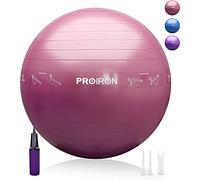 PROIRON Balles d'exercices Fitness Très épais avec mouvements de Yoga, 55CM 65CM 75CM Swiss Ball, Ballon de Gym avec Pompe Rapide, Anti-éclatement et Anti-dérapant Yoga Ball, Bleu Violet Rose