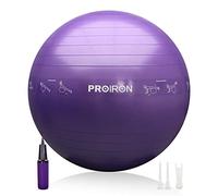 PROIRON Balles d'exercices Fitness Très épais avec mouvements de Yoga, 55CM 65CM 75CM Swiss Ball, Ballon de Gym avec Pompe Rapide, Anti-éclatement et Anti-dérapant Yoga Ball, Bleu Violet Rose