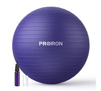 PROIRON Ballon de Gymnastique Ballon d'exercices Fitness Très épais avec mouvements de Yoga, 55CM Swiss Ball, Ballon de Gym avec Pompe Rapide, Anti-éclatement et Anti-dérapant Yoga Ball,Violet