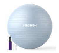 PROIRON Ballon de Gymnastique Ballon d'exercices Fitness Très épais avec mouvements de Yoga,65CM Swiss Ball, Ballon de Gym avec Pompe Rapide, Anti-éclatement et Anti-dérapant Yoga Ball, Bleu