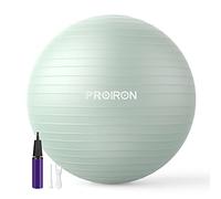 PROIRON Ballon de Gymnastique Ballon d'exercices Fitness Très épais avec mouvements de Yoga,65CM Swiss Ball, Ballon de Gym avec Pompe Rapide, Anti-éclatement et Anti-dérapant Yoga Ball,Vert
