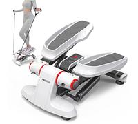 PROIRON Fitness Stepper 2 en 1 avec Cordes Élastiques, Mini Stepper d'Appartement avec écran Multifonctions pour l'aérobic Exercices Jambes Bras