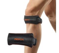 PROIRON Genouillère Rotulienne Réglable 2 Pièces Genouillère Sport Soutien et Protection des Genoux Soulage la Douleur au Genou Genouillères de Musculation,Noir-orange