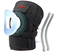 PROIRON Genouillère Sport Genouillère Régable, Genouillère Rotulienne et Ligamentaire avec Stabilisateur à ressort flexible Genouillères pour la Rotule,Noir