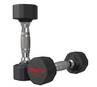 PROIRON Haltères Caoutchouc sans Odeur, Poids en Acier Musculation Fitness pour Homme et Femme avec Barre Chromée antidérapante, Haltères Courts 3 5 8 10 12 16 20 24 kg Noir (Paire ou Simple)