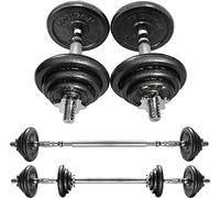 PROIRON Hltère en Fonte,20/30KG Kit D'haltères Réglables, Haltère Musculation pour Bras, Épaules, Dos, Poitrine, Abdomen