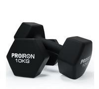 PROIRON Mancuerna de Neopreno Hexagonal, Neoprene Coated Dumbbells 10KG,Non-Slip Dumbbells,Sold in Pairs