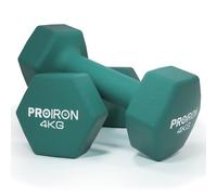 PROIRON Mancuerna de Neopreno Hexagonal, Neoprene Coated Dumbbells 4KG,Non-Slip Dumbbells,Sold in Pairs