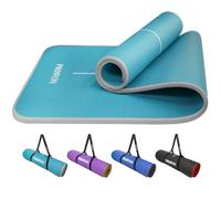 PROIRON Tapis de Yoga Epais 10MM, Antidérapant Tapis d'exercice Fitness, Tapis de Gymnastique pour Yoga Pilates Gym Exercices Sport Camping Voyage, en Mousse NBR/respecte la Peau, Vert