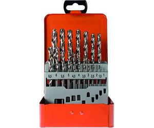 Projahn Basic 60318 Coffret de 19 forets en acier rapide HSS-G Ø 1-10 mm par 0,5 mm