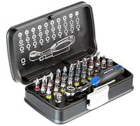 Projahn Lot de 33 embouts avec code couleur et mini-clé à cliquet 0,63 mm/1/4" taille unique