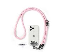 project-cb Téléphone Portable Cords 1,Téléphone Cordon Patch 2,Sangle de téléphone Universelle réglable,en bandoulière Téléphone Cords,lanière de Cou pour téléphone(Rose)