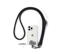 project-cb Téléphone Portable Cords 1,Téléphone Cordon Patch 2,Sangle de téléphone Universelle réglable,en bandoulière Téléphone Cords,lanière de Cou pour téléphone(Noir)