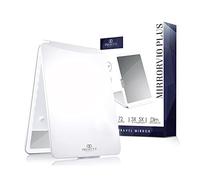 Project E Beauty Mirrorvio Plus Miroir de Voyage LED avec 3 Modes d’éclairage LED | Miroir de Maquillage avec grossissement 1x 3X 5X | Rechargeable et Pliable