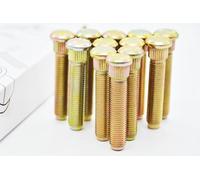 PROJECT INNOVATION Lot de 12 boulons de roue longs de 63 mm, longueur totale, compatibles avec camionnettes Toyoto Tacoma M12 x 1,5 x 63 années 1995-2021, doré