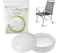 Project Patio - Lot de 24 capuchons de pieds de meubles de patio en fer forgé de 3,8 cm - Protection de sol pour pieds de chaise et tables en métal d'extérieur