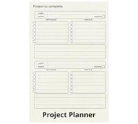 Project Planner Notebook: Manage & Organize | 6x9 inches, 100 Pages, 2 Projects Per Page |