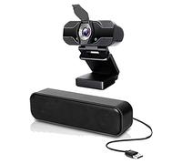 Project Telecom Webcam d'entrée de gamme HD 1080p | Barre de son USB | Paquet groupé | Compatible avec Samsung RF