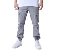 Project X Paris Cargo Multi-Poches avec Serrage élastique Gris Clair 30US