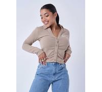 PROJECT X PARIS Couleur du sweat-shirt : beige 95% coton, 5% élasthanne pour femme, adapté pour les loisirs et le confort, avec la taille S