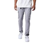 Project X Paris Jean Cargo Poches et Sangle de resserrement en Bas Gris Clair 29US