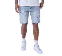 Project X Paris Short en Jean Effet déchiré Bleu 31US