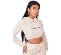 Project X Paris Sweat Velours Court à Capuche Ivoire L