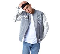 Project X Paris Veste oversize style universitaire avec écusson brodés Gris clair M