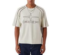 PROJECT X - T-shirt en coton écru avec logo à coupe droite et à col rond - Taille m