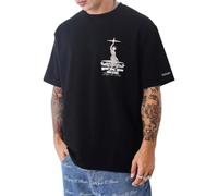 PROJECT X - T-shirt noir imprimé avec une coupe droite à col rond et des manches courtes - Taille l