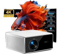 projecteur 1080P, luminosité de 19000 lumens, correction automatique du trapèze, compatible Bluetooth, version Android
