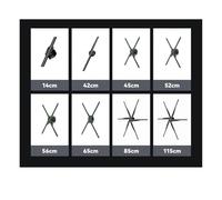 Projecteur 3d Led numérique grande horloge murale Design moderne décoration Art peut afficher des Images et vidéos(42cm)