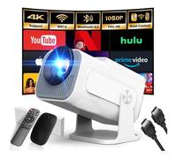 Projecteur 4K Android 2025 - Fhd 1080P, Wifi 6/Bt5.2, Rotation 180° - Souris Incluse, Compatible Ps5/Tv Stick (Blanc)